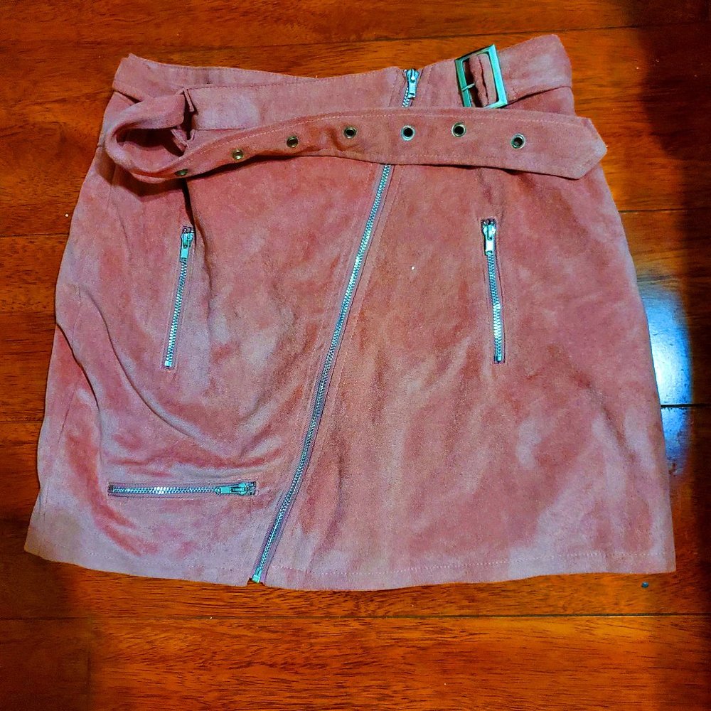 Pink Soft zipper mini super cute 80's retro mod